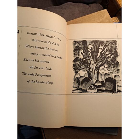 Elegy Written in a Country Church-yard by Thomas Gray Vtg 1951 Ill. Agnes Parker - Picture 6 of 7